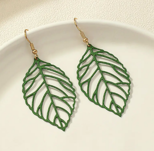 Plant Mama Leaf Earrings