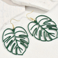 Vibrant Green Monstera Earrings - The Leafy Branch