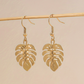 Monstera Gold Earrings - The Leafy Branch