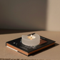 Selenite Moon Candle Holder