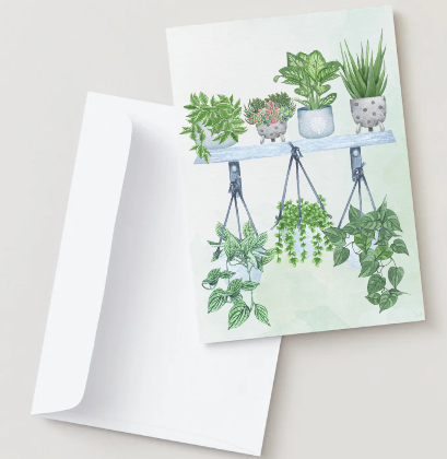 Hanging Plants Greeting Card