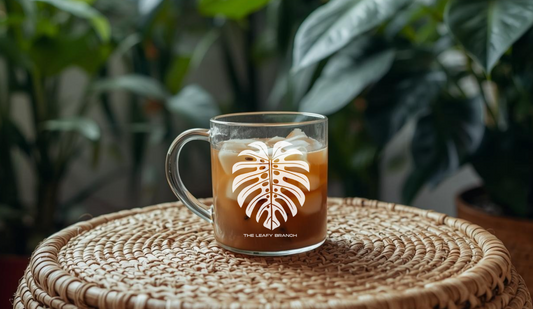 Monstera Glass Mug
