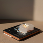 Selenite Moon Candle Holder