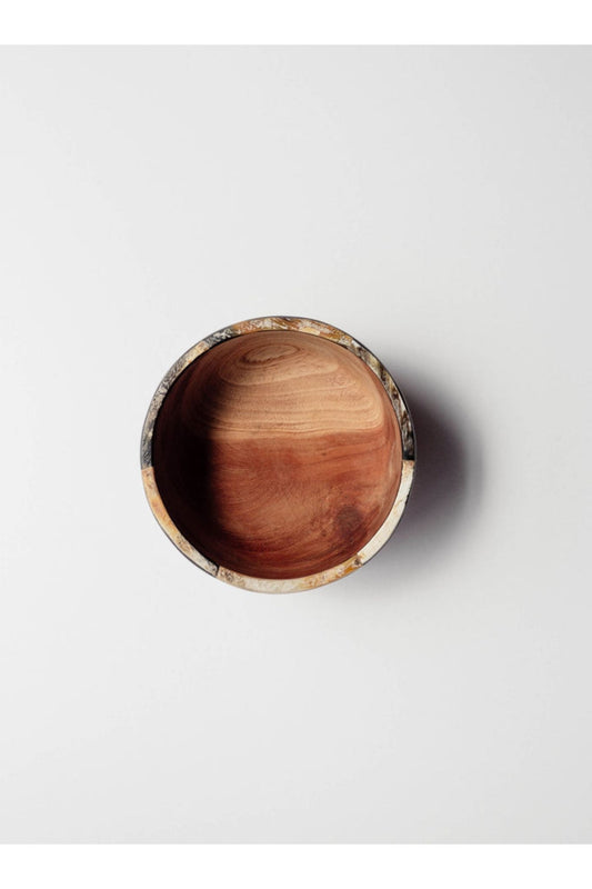 Wooden Bowl with Horn Rim - The Leafy Branch