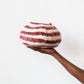 Berry Red Pathways Decorative Wool Ukhamba Bowl - The Leafy Branch