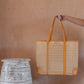 Dian Leather and Rattan Tote Bag