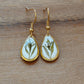 Wildflower Gold Dangle Earrings Large Pendant