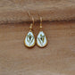 Wildflower Gold Dangle Earrings Large Pendant