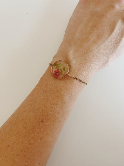Wildflower Gold Bracelet Large Pendant