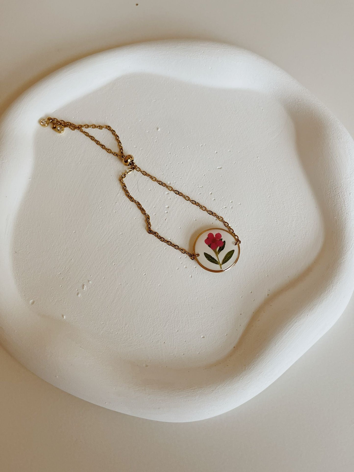 Wildflower Gold Bracelet Large Pendant