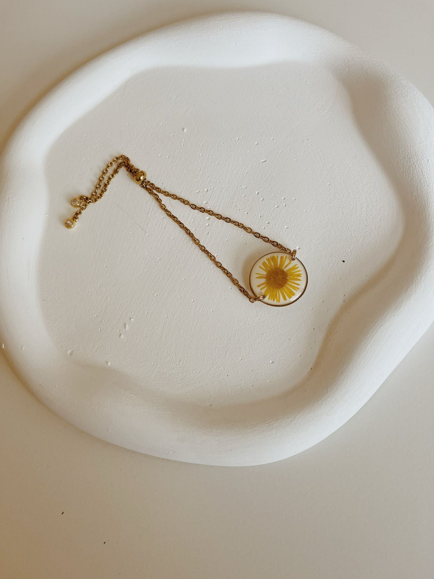 Wildflower Gold Bracelet Large Pendant