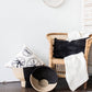 Pedestal Black and Natural Basket Bowl - The Leafy Branch