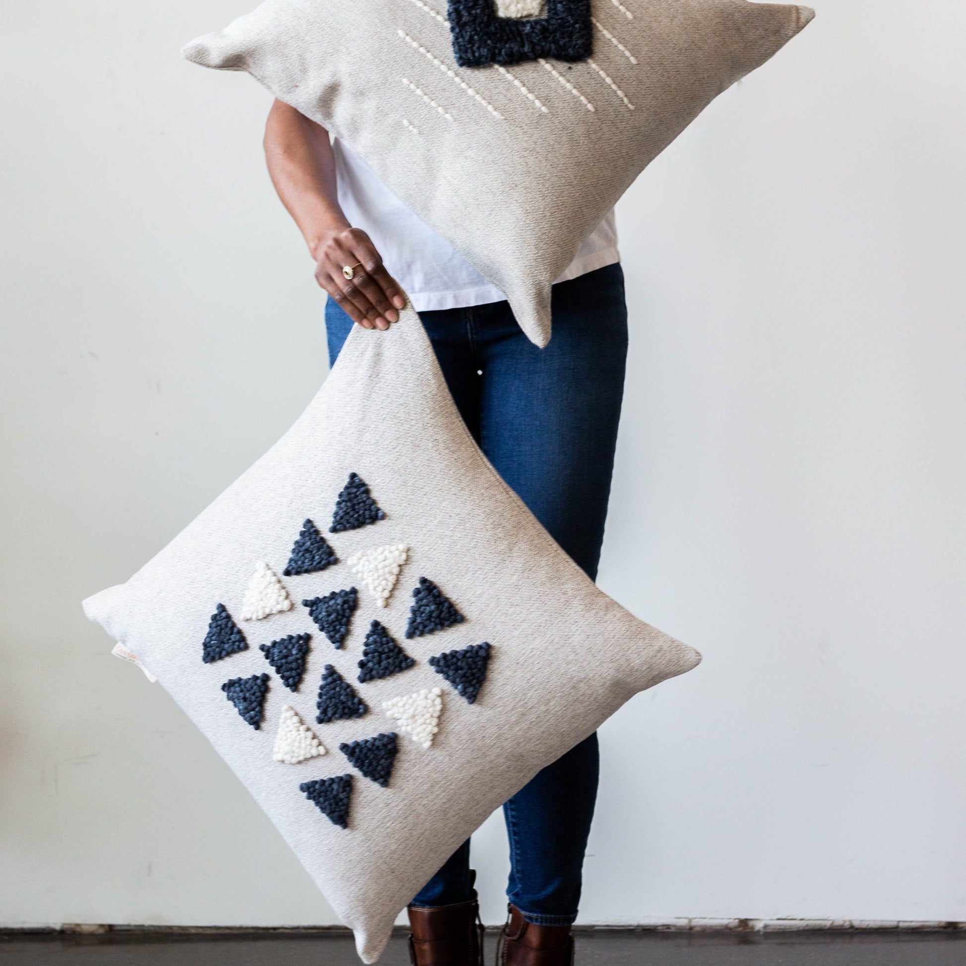 AfriScandi Harvest Wool + Cotton Throw Pillow - The Leafy Branch