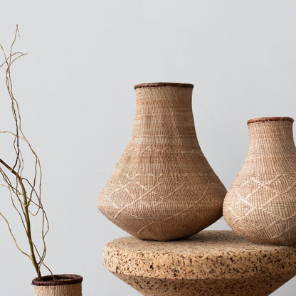 Binga Nongo Natural Woven Gourd Basket - The Leafy Branch