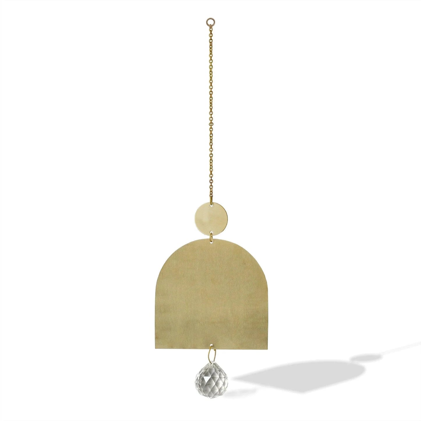 Brass Arch and Crystal Suncatcher