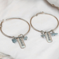 Brave Hoop Earrings- blue