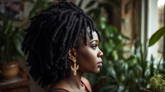 Cacti Handmade Clay Earrings- Brown & White