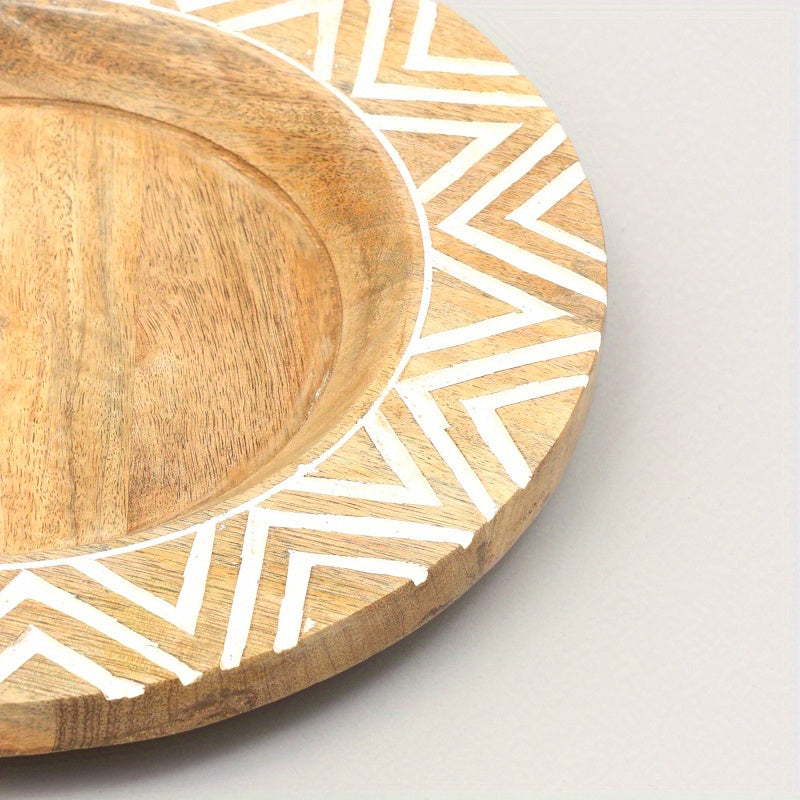 Handcrafted Wood Charger Plate - The Leafy Branch