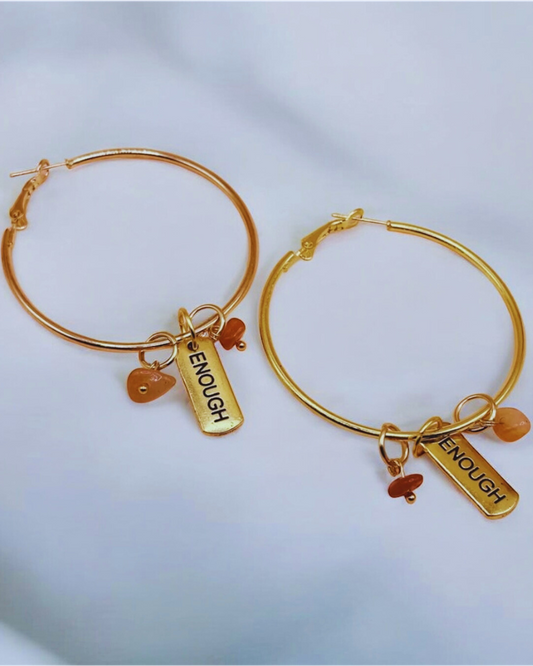 Enough Gold Hoop Earrings- yellow