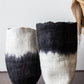 Eclipse Black & White Wool Floor Vase - The Leafy Branch