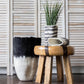 Eclipse Black & White Wool Floor Vase - The Leafy Branch