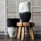 Eclipse Black & White Wool Floor Vase - The Leafy Branch