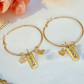Grace Gold Hoop Earrings- yellow
