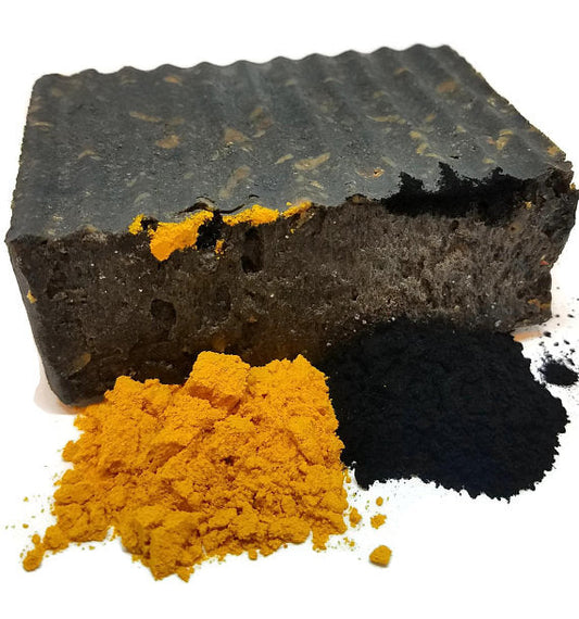 Activated Charcoal & Turmeric African Black Soap - The Leafy Branch