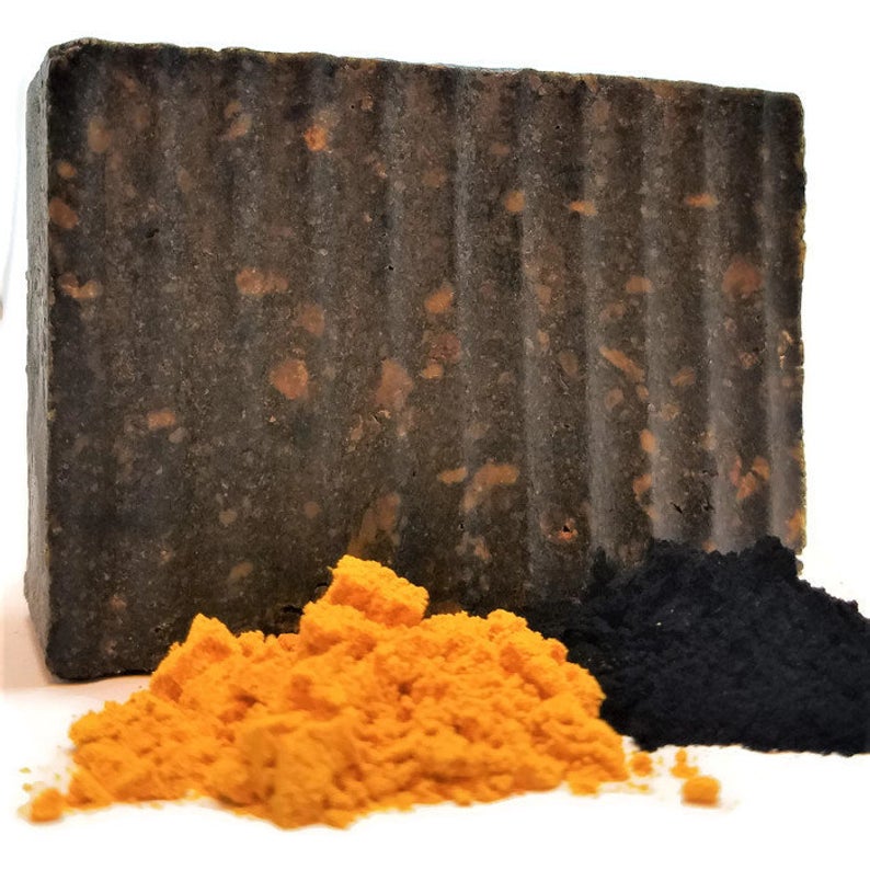 Activated Charcoal & Turmeric African Black Soap - The Leafy Branch