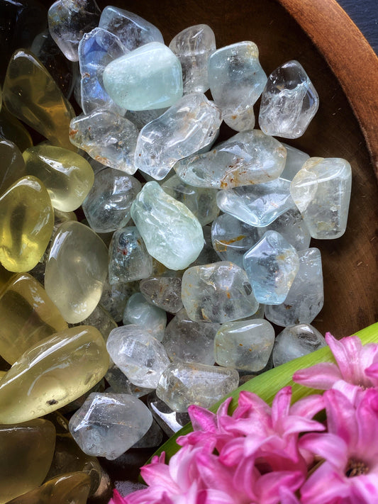 Blue Topaz (Natural Brazilian) - Rare Tumbled - The Leafy Branch