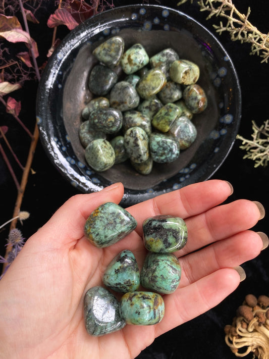 Tumbled Persian Turquoise (Natural) - - The Leafy Branch