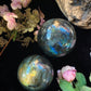 Labradorite Crystal Sphere - Med - XL Scrying Balls - The Leafy Branch