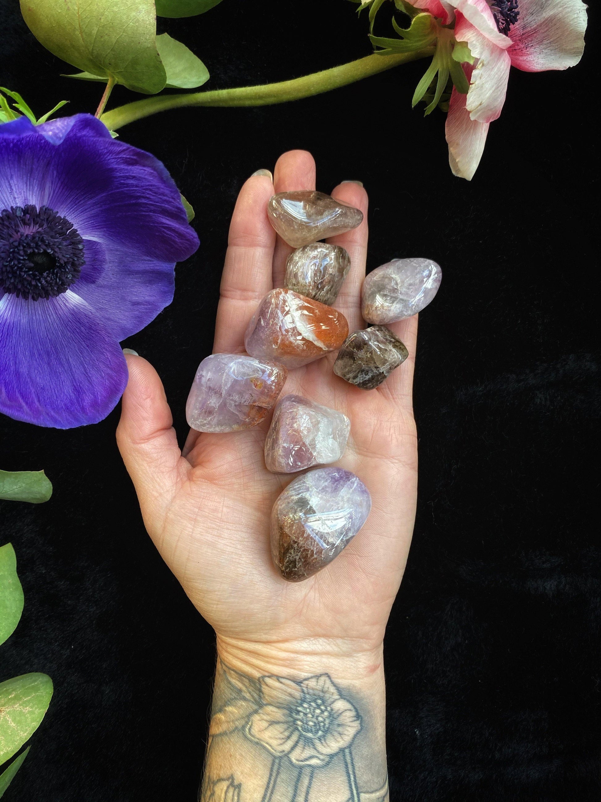 Super Seven Melody Amethyst - Tumbled - The Leafy Branch