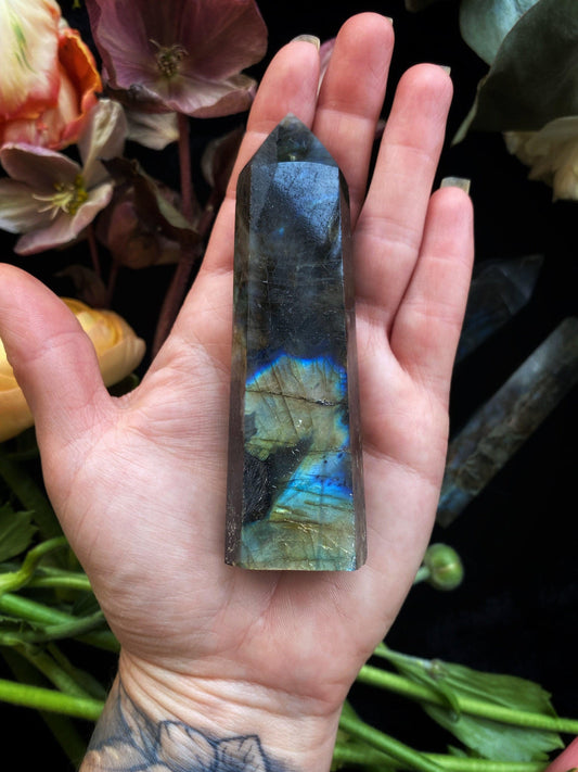 Labradorite Crystal Wands - Polished Tower - The Leafy Branch