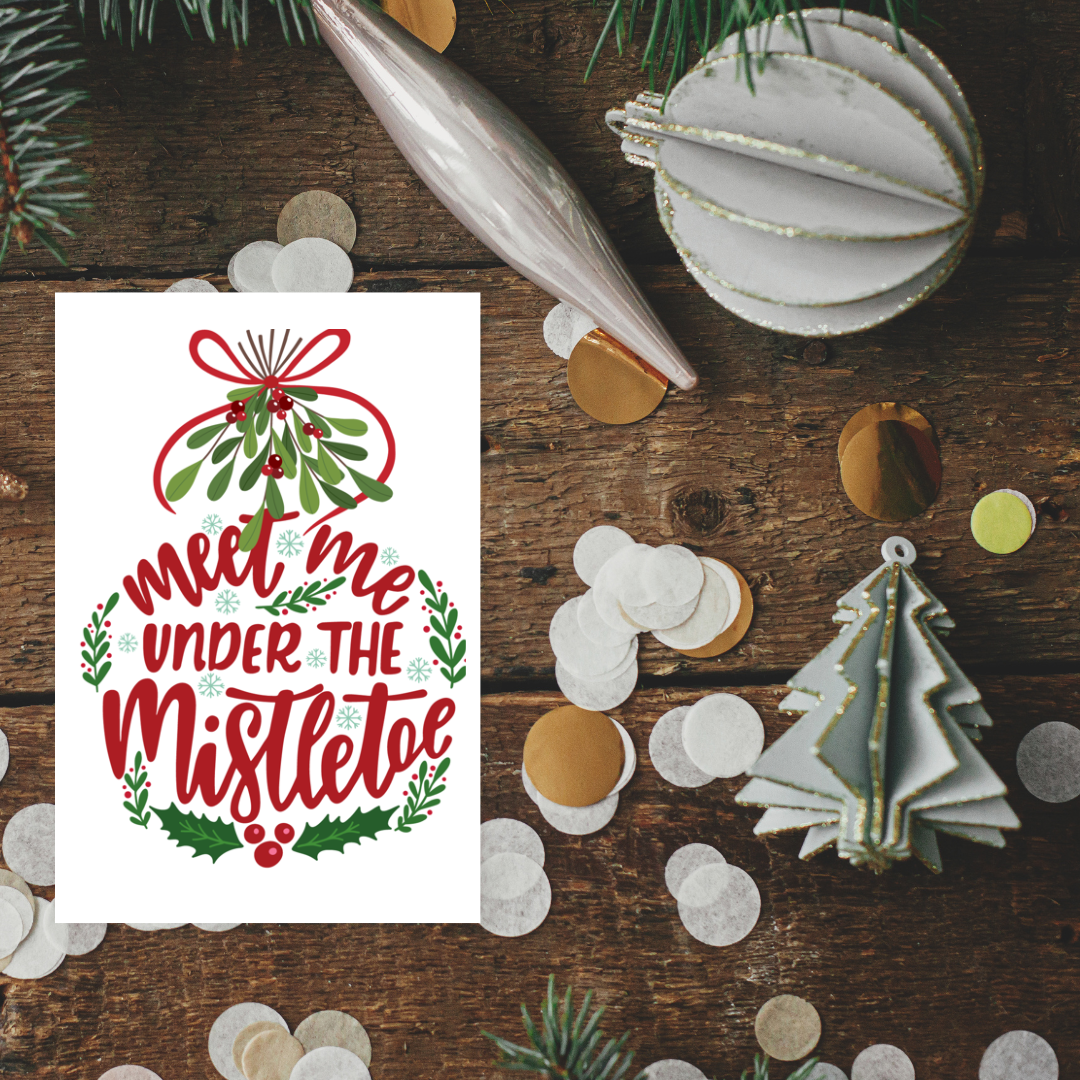 Mistletoe Holiday Greeting Card