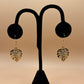 Monstera Gold Earrings