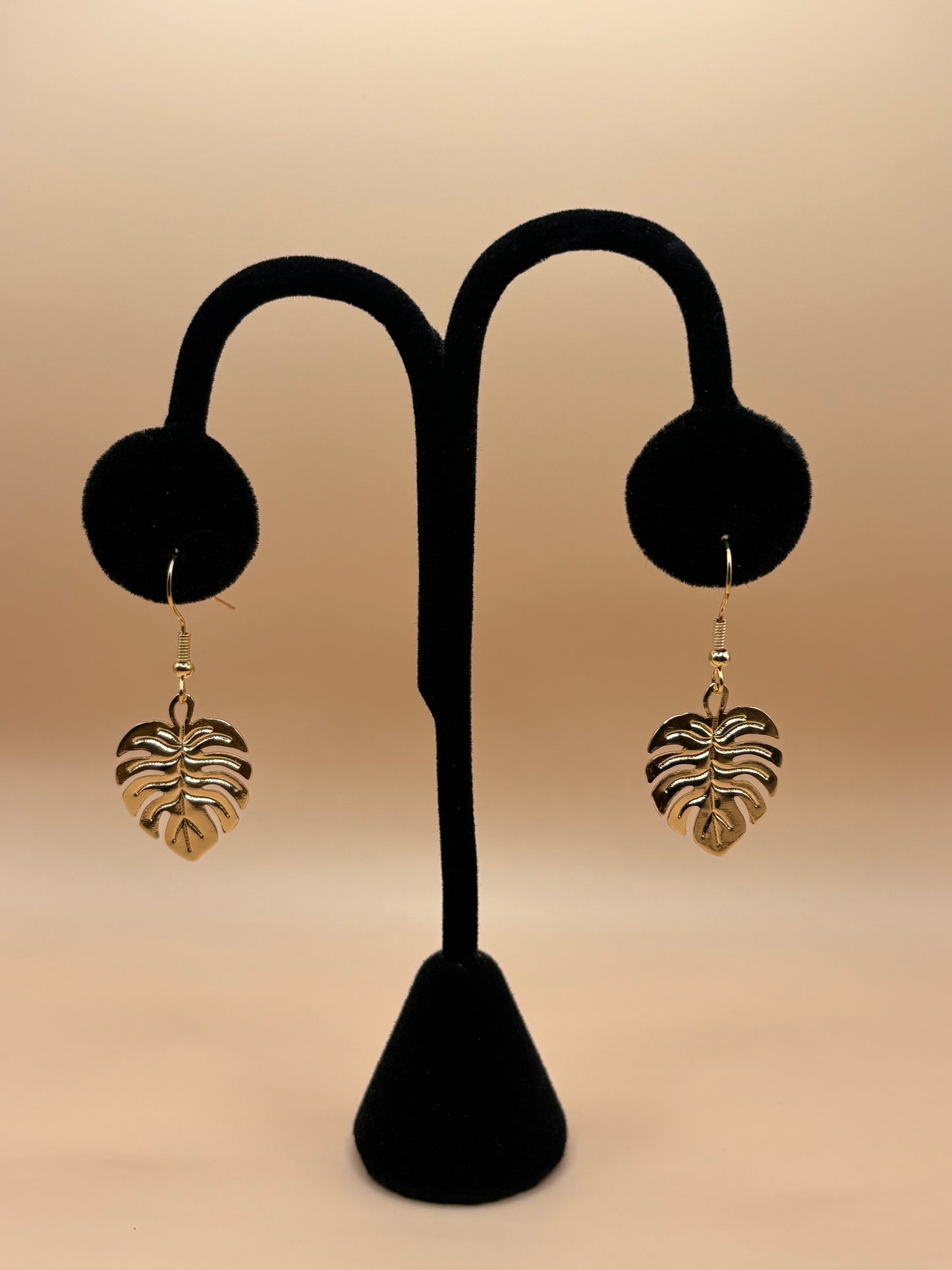 Monstera Gold Earrings