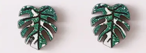 Monstera Leaf Studs- Variated