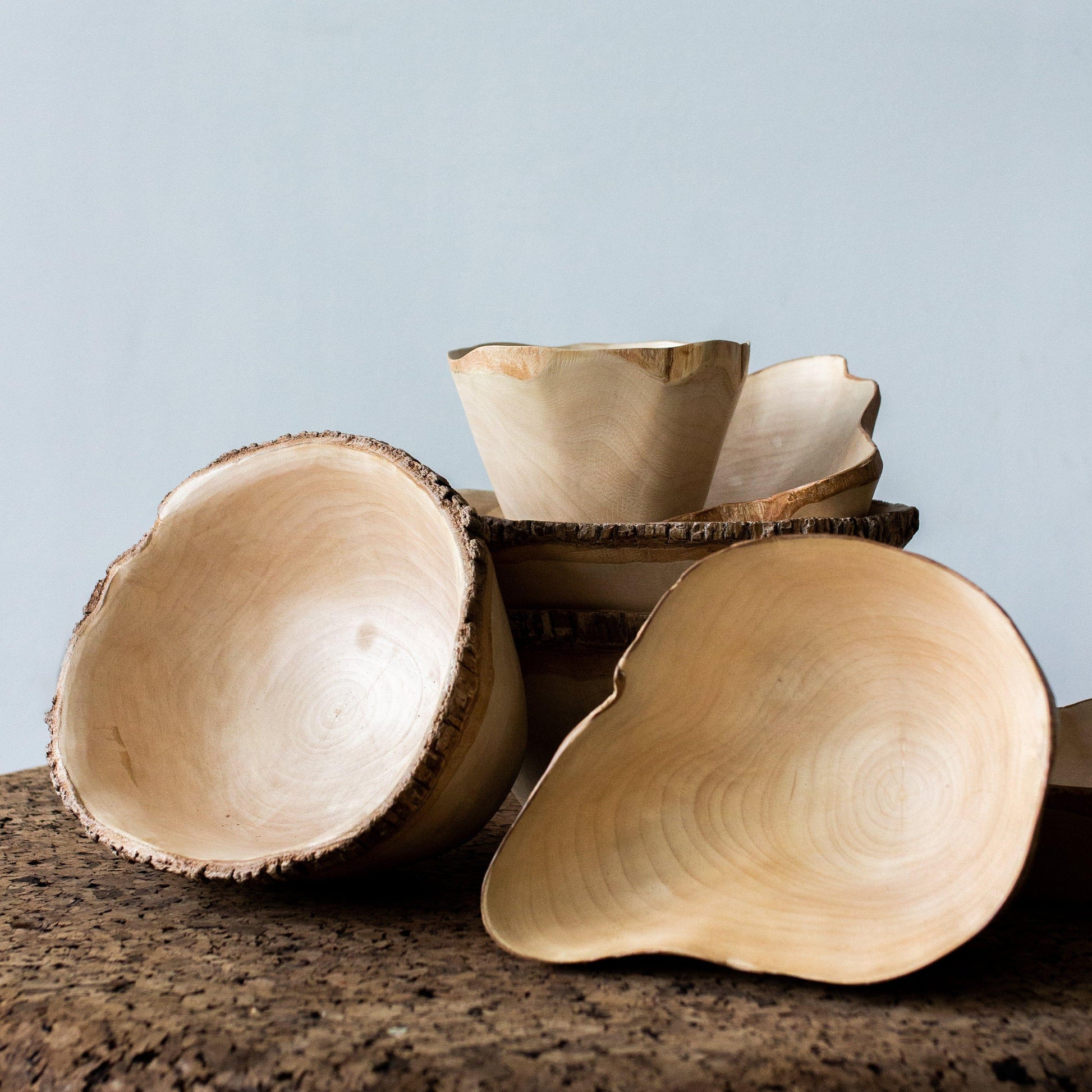 Jacaranda Hand-carved Wood Trinket Bowl - The Leafy Branch
