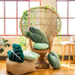 Philodendron Gloriosum Leaf Pillow - Moody Green