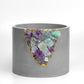 FLUORITE GEODE PLANTER- 6in