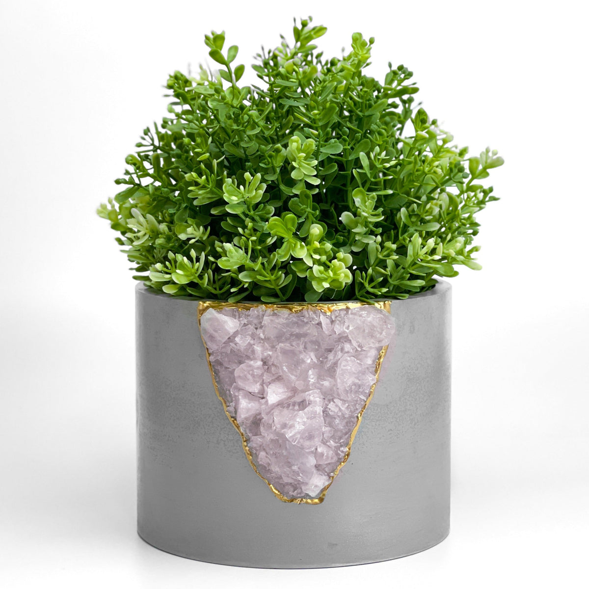 ROSE QUARTZ PLANTER - 6in