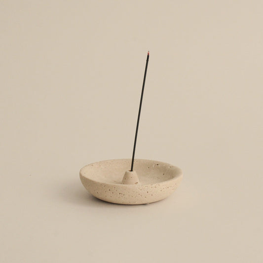 Travertine Incense Holder Plate