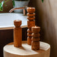 Abstract Wooden Tealight Totem Candle Holder - The Leafy Branch