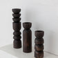 Abstract Wooden Tealight Totem Candle Holder - The Leafy Branch