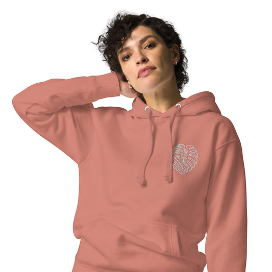 Monstera Essentials Hoodie- Rose