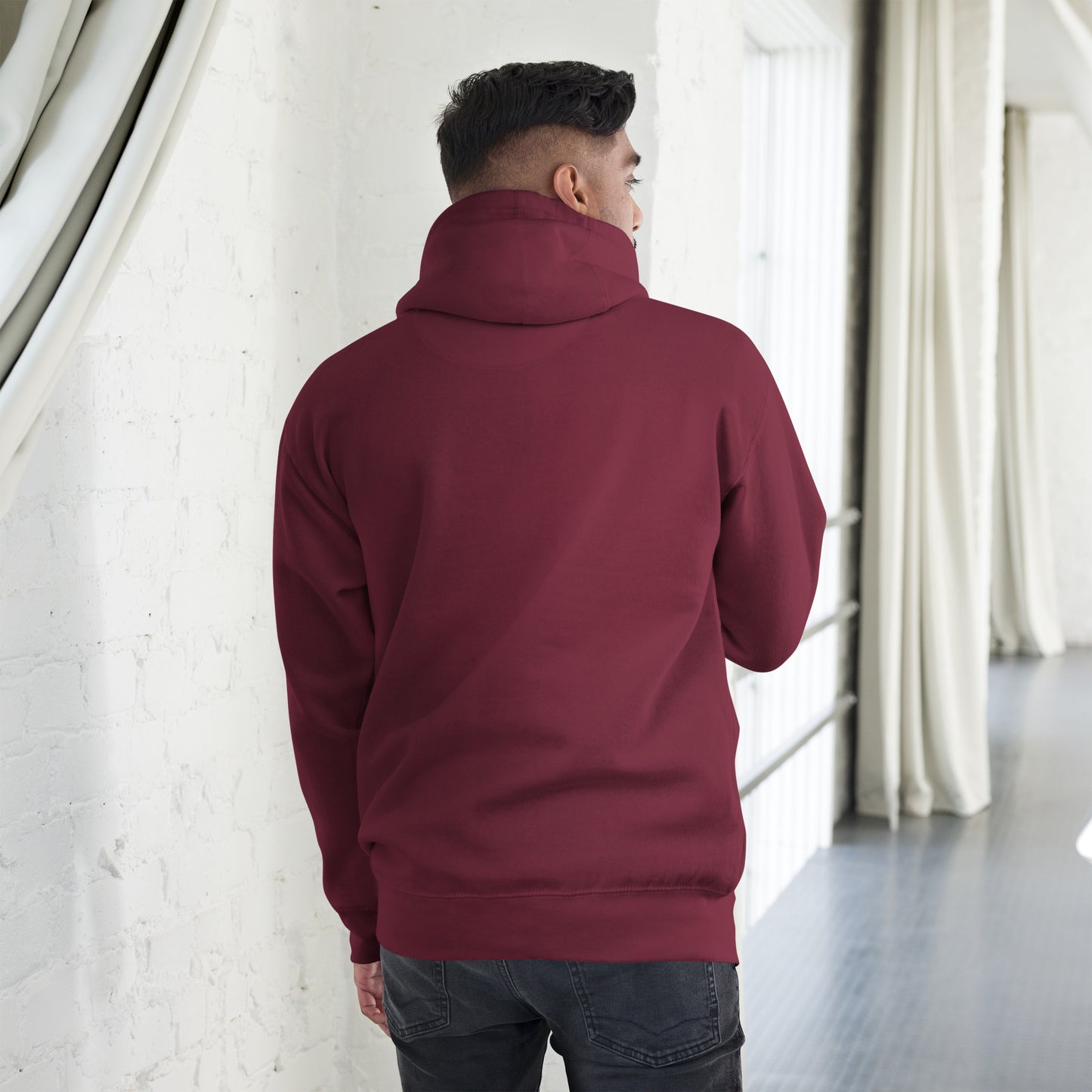 Monstera Essentials Hoodie- Maroon