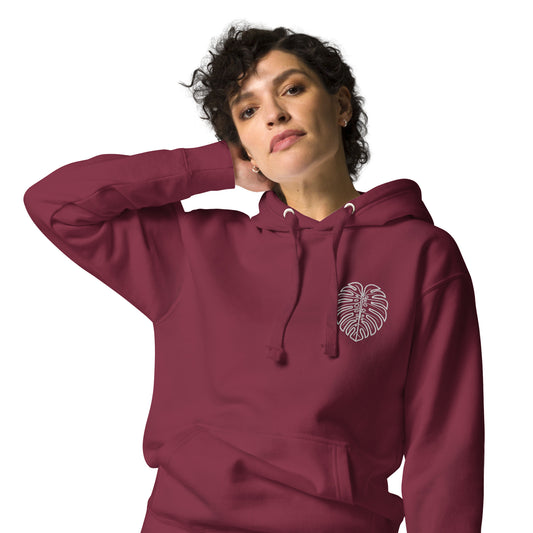 Monstera Essentials Hoodie- Maroon