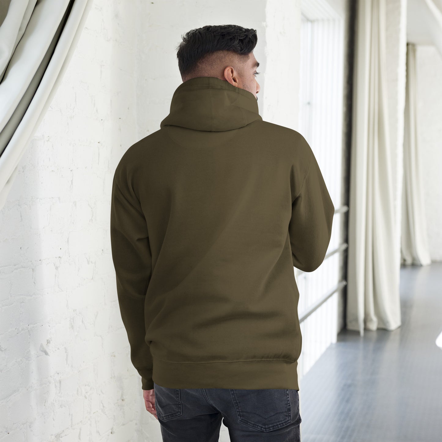 Monstera Essentials Hoodie- Military Green