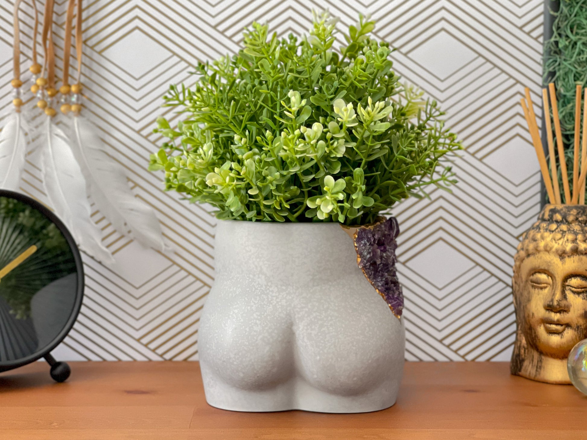 Amethyst Butt Planter - The Leafy Branch